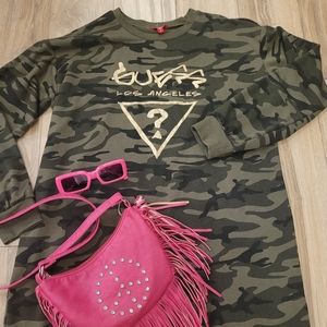 Guess jersey knit camouflage dress